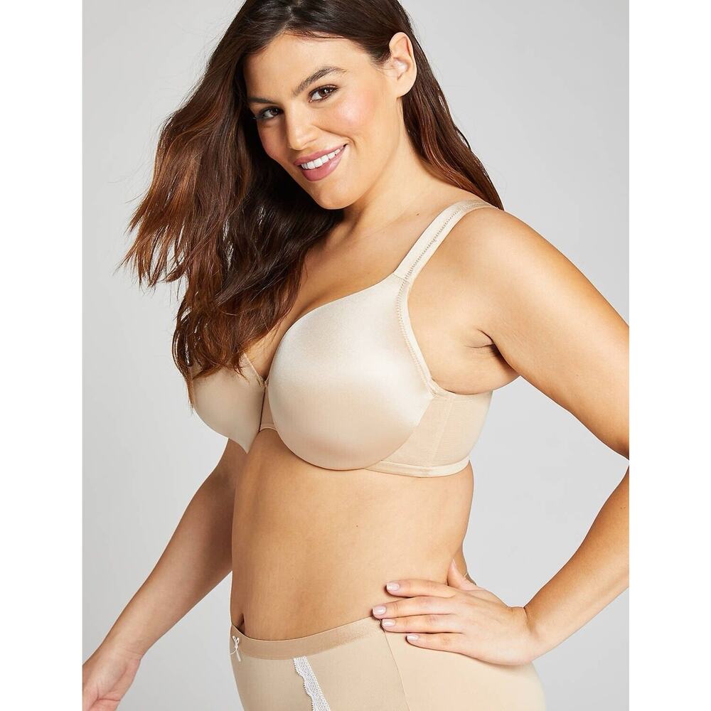 Cacique 44G Bra Full Coverage Back Smoother Lightly Lined Underwire‎ Cafe Beige